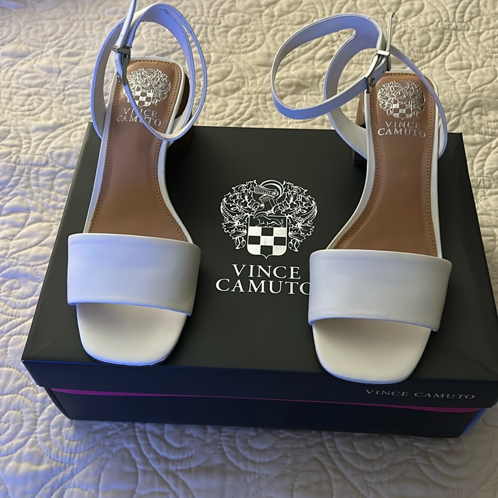 Vince Camuto Cream Beige Pearl Sandals